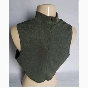 Black amd Gold shimmer crop top